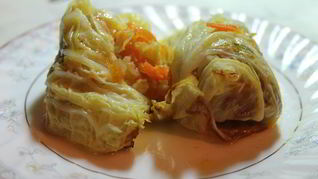 Рецепт Голубцов из савойской капусты с грибами без мяса