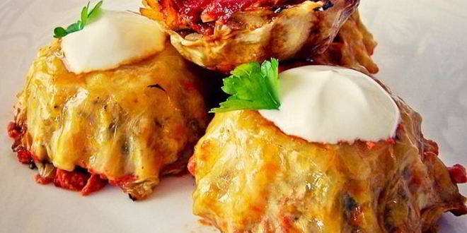 Рецепт голубцов с грибами и курицей в духовке