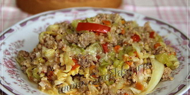 Рецепт ленивых голубцов с булгуром