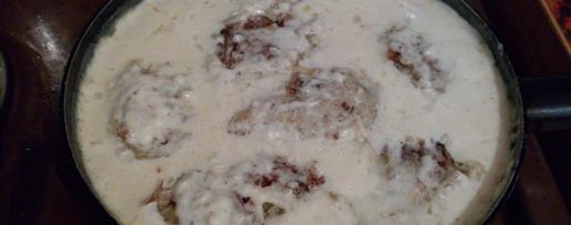 Шаг 7: ленивых рыбных голубцов в хренно-сметанном соусе