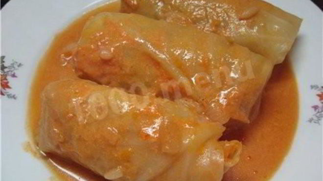 Рецепт Вегетарианских голубцов с фасолью в кастрюле