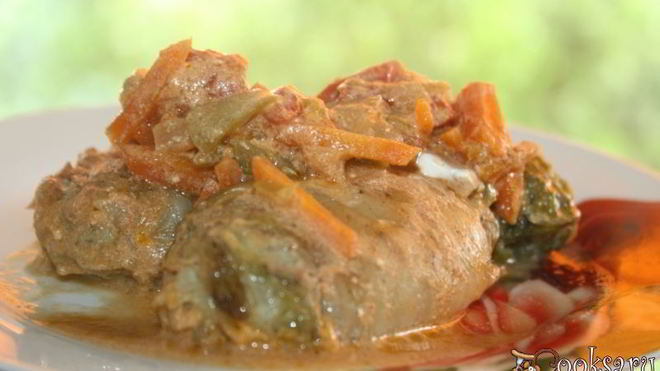 Рецепт Весенних голубцов из фарша со свежей зеленью