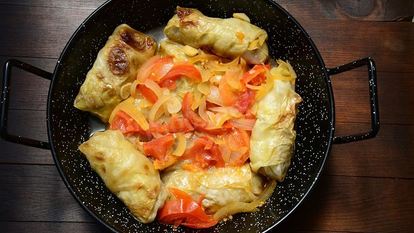 Рецепт Замороженных голубцов ны сковороде