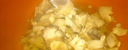 Шаг 2: фаршированных грибов с картофелем