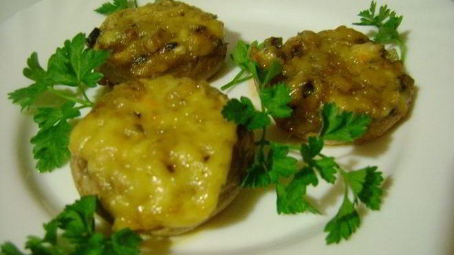 Рецепт Фаршированных шампиньонов в мультиварке