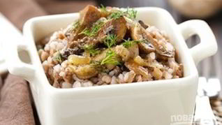 Рецепт Грибов с гречкой