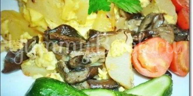 Рецепт грибов с картофелем в горшочке