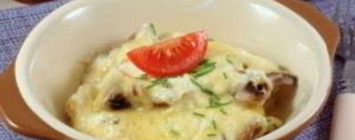 Шаг 3: грибов в сметане, запеченные в духовке