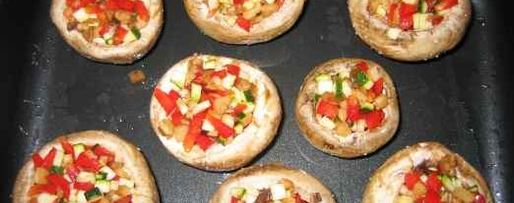 Шаг 17: шампиньонов фаршированных цуккини и сыром