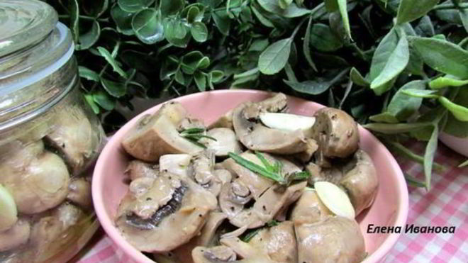 Рецепт Шампиньонов с розмарином и чесноком