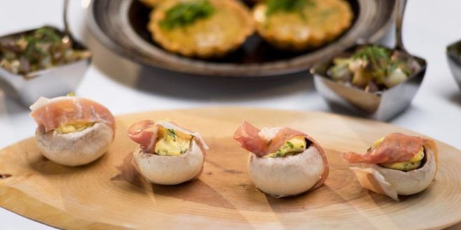 Рецепт шампиньонов с яйцом и зеленью