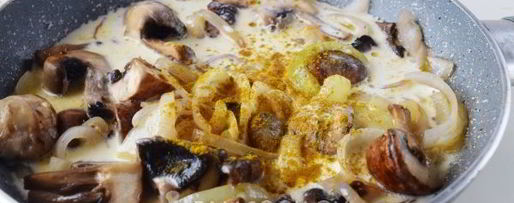 Шаг 7: шампиньонов в карри соусе