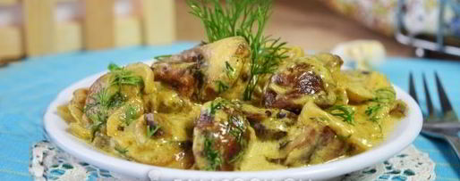 Шаг 10: шампиньонов в карри соусе