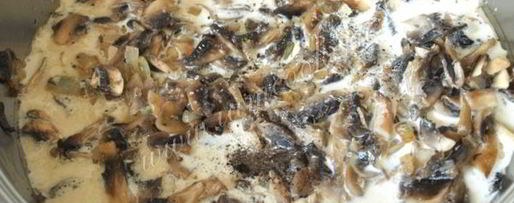 Шаг 5: шампиньонов в сливочном соусе