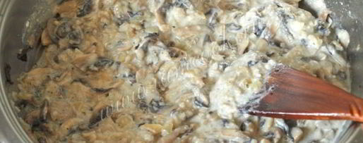 Шаг 6: шампиньонов в сливочном соусе