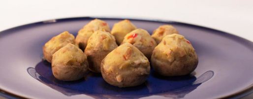 Шаг 4: запеченных шампиньонов с картофельной начинкой