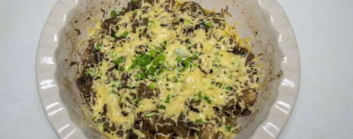 Шаг 6: запеченных шампиньонов с сыром