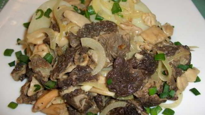 Рецепт Запеченных сморчков