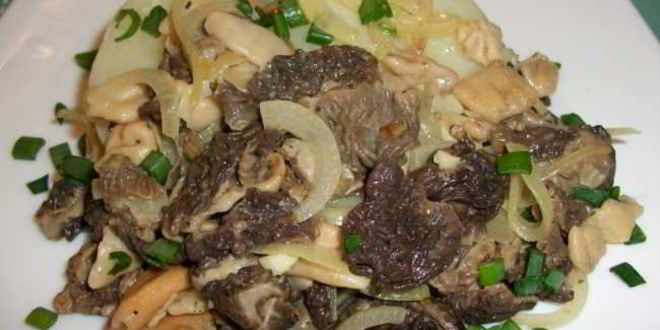 Рецепт запеченных сморчков