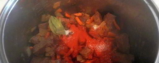 Шаг 6: гуляша без томатной пасты в мультиварке