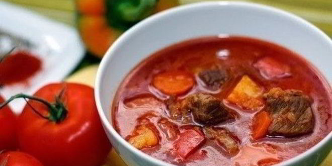 Рецепт гуляша из говядины с болгарским перцем и картофелем