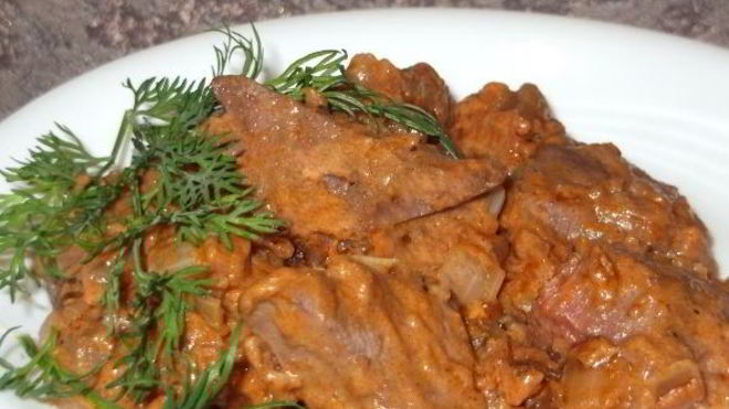Рецепт Гуляша из печенки свиной