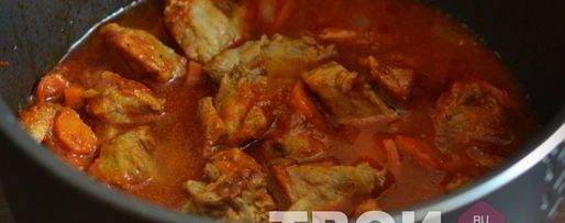 Шаг 6: гуляша из свинины в мультиварке