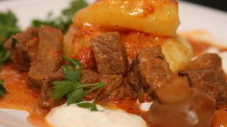 Рецепт Гуляша из вареной говядины