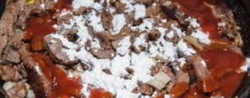 Шаг 3: гуляша с говядиной