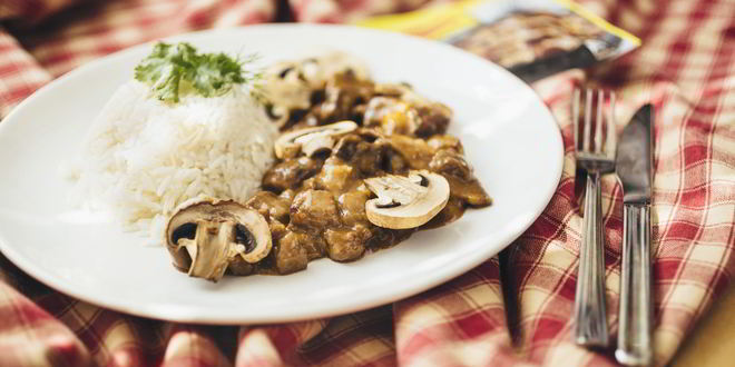 Рецепт гуляша с лесными грибами