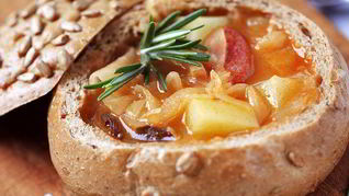 Рецепт Гуляша в хлебе