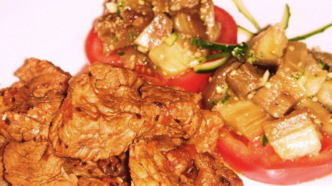 Рецепт Мадьярского гуляша с баклажанной закуской