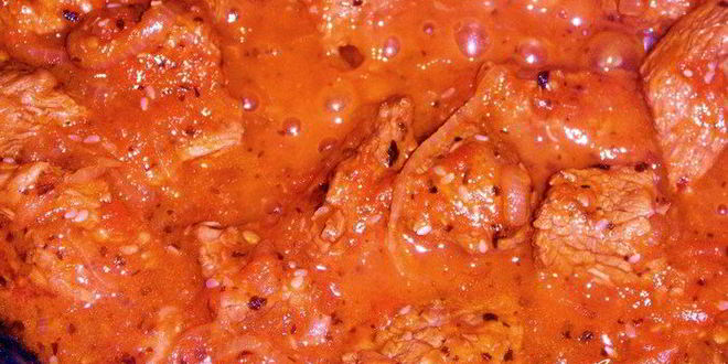 Рецепт мадьярского гуляша с баклажанной закуской