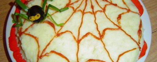 Шаг 1: картофельного пюре паучки