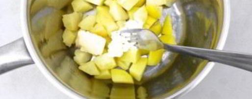 Шаг 1: картофельного пюре с креветками