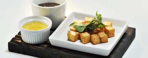 Шаг 3: картофельных кубиков с шоколадом и мандариновым пюре