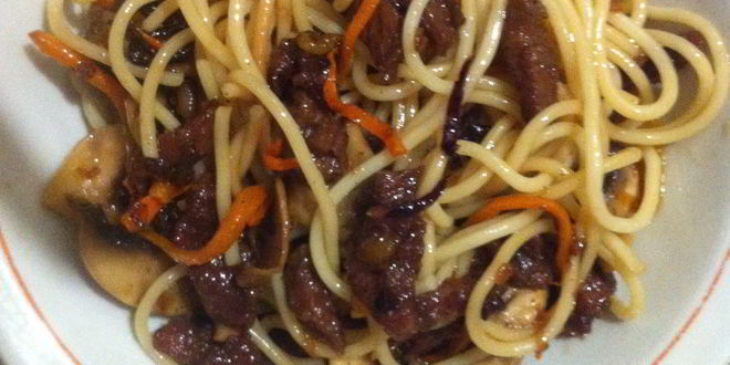 Рецепт корейской лапши с говядиной и овощами