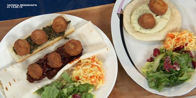Рецепт фалафеля в лаваше с соусом барбекю и салатным миксом
