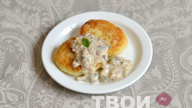 Рецепт Картофельных котлет с грибным соусом