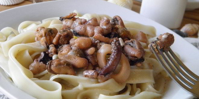 Рецепт лапши с морепродуктами