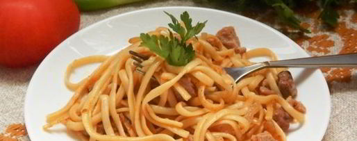 Шаг 8: лапши с мясом