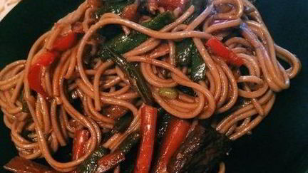 Рецепт Лапши со свининой в соусе терияки