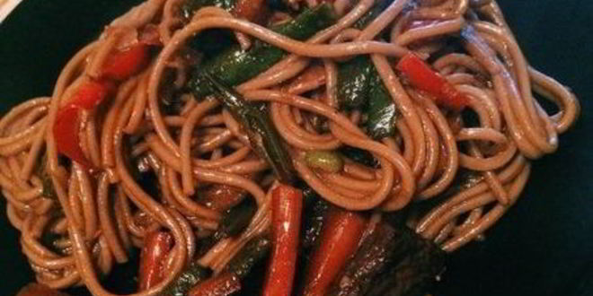 Рецепт лапши со свининой в соусе терияки