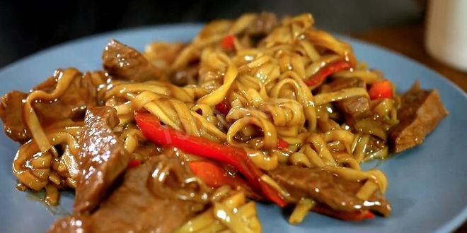 Рецепт лапши удон с говядиной в соусе терияки