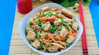 Рецепт Лапши удон с курицей