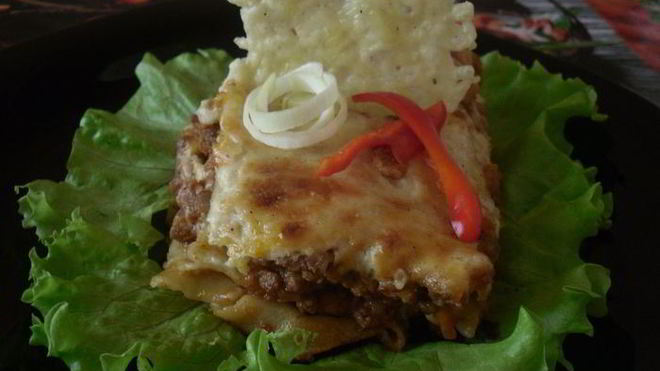 Рецепт Лазаний аль форно с сырными чипсами