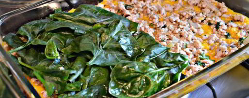 Шаг 8: лазаний из индейки со шпинатом и соусом из тыквы