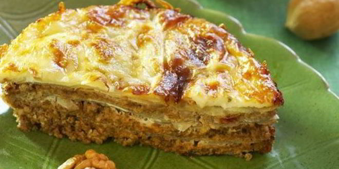 Рецепт лазаний из молодой капусты с орехами