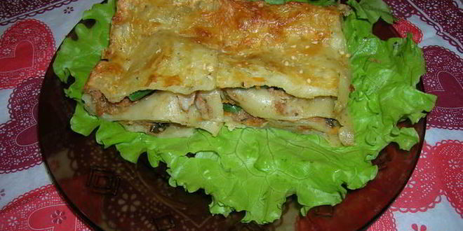 Рецепт лазаний мясо-шпинатная