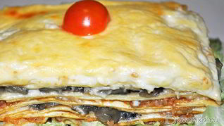 Рецепт Лазаний с фаршем и грибами
